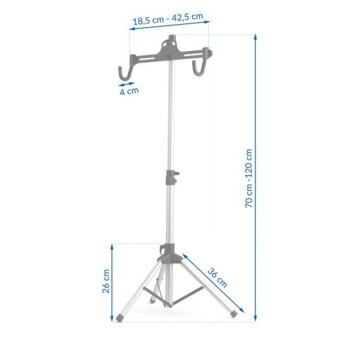 STOJAK ROWEROWY SERWISOWY MB2 ALUMINIUM SREBRNY