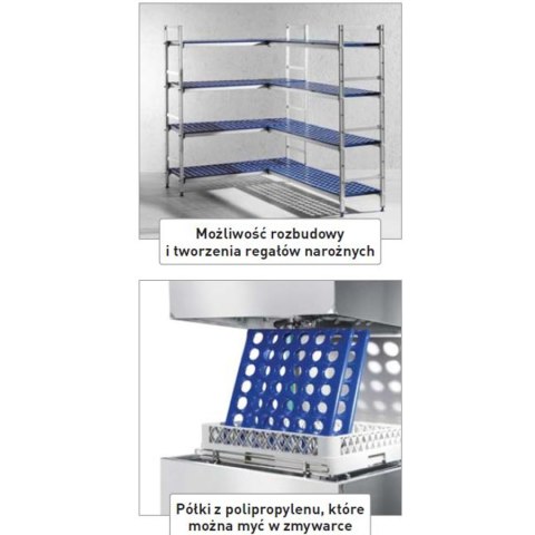 REGAŁ MAGAZYNOWY GASTRONOMICZNY DO KUCHNI ALUMINIOWY NA POJEMNIKI GN1/1 SZER. 112CM