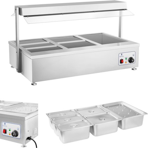 SUCHY BEMAR PODGRZEWACZ BEZ WODY WOLNOSTOJĄCY 6 X GN 150MM 55L ROYAL CATERING