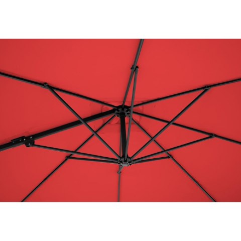 PARASOL OGRODOWY BOCZNY NA WYSIĘGNIKU KWADRATOWY 250 X 250 CM CZERWONY