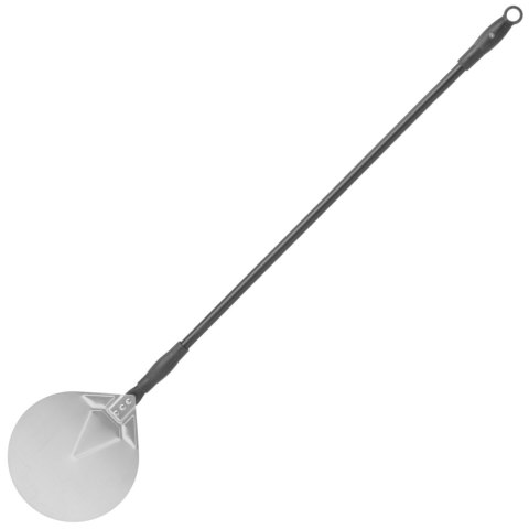 ŁOPATA DO PIZZY Z RUCHOMYM UCHWYTEM OKRĄGŁA ZE STALI NIERDZEWNEJ ŚR. 230 MM DŁ. 1200 MM - HENDI 617182