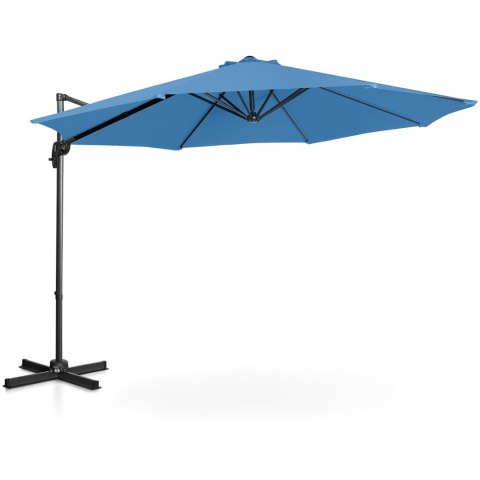 PARASOL OGRODOWY NA WYSIĘGNIKU BOCZNYM UCHYLNY OKRĄGŁY ŚR. 300 CM NIEBIESKI