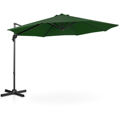 PARASOL OGRODOWY NA WYSIĘGNIKU BOCZNYM UCHYLNY OKRĄGŁY ŚR. 300 CM ZIELONY