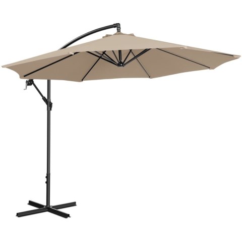 PARASOL OGRODOWY NA WYSIĘGNIKU OKRĄGŁY UCHYLNY ŚR. 300 CM KREMOWY