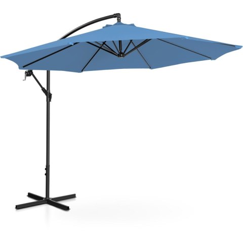 PARASOL OGRODOWY NA WYSIĘGNIKU OKRĄGŁY UCHYLNY ŚR. 300 CM NIEBIESKI