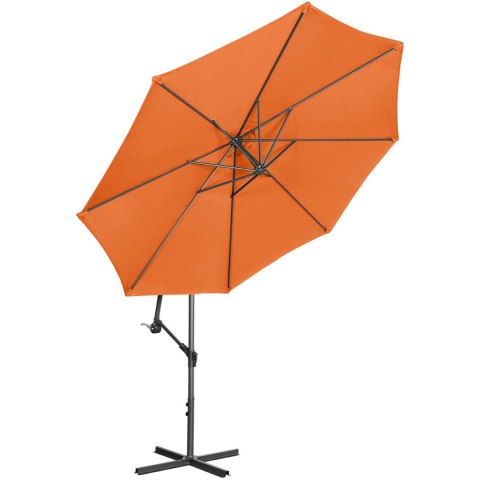 PARASOL OGRODOWY NA WYSIĘGNIKU OKRĄGŁY UCHYLNY ŚR. 300 CM POMARAŃCZOWY