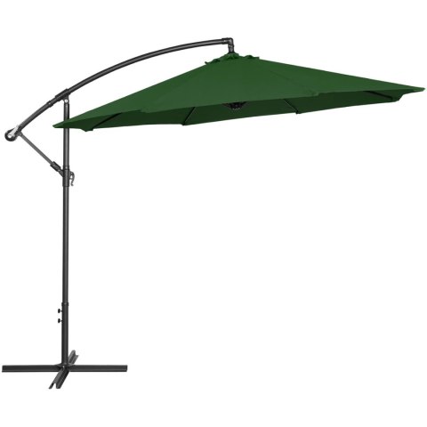 PARASOL OGRODOWY NA WYSIĘGNIKU OKRĄGŁY UCHYLNY ŚR. 300 CM ZIELONY