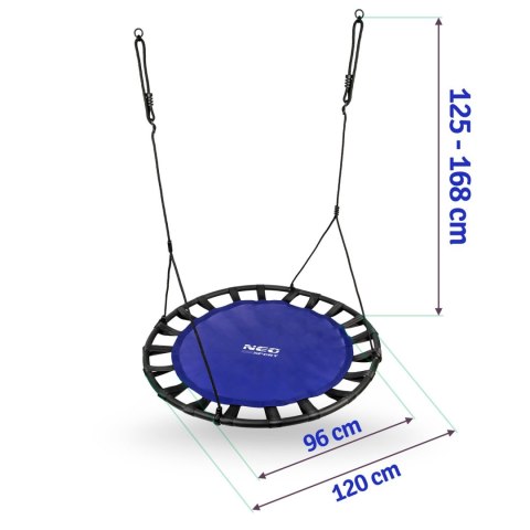 HUŚTAWKA BOCIANIE GNIAZDO SWINGO XXL 120 CM NIEBIESKA