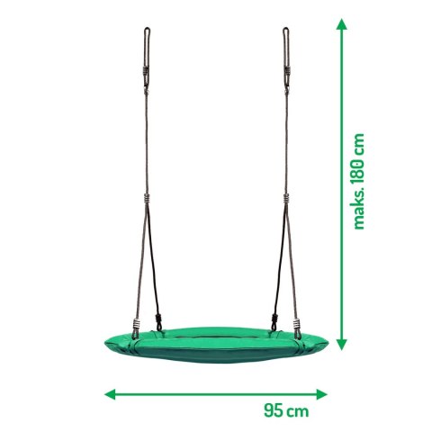 HUŚTAWKA BOCIANIE GNIAZDO SWINGO XXL ZIELONA 95 CM