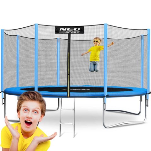 TRAMPOLINA OGRODOWA 12FT/374CM Z SIATKĄ ZEWNĘTRZNĄ I DRABINKĄ NEO-SPORT