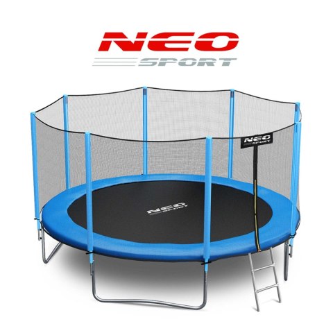 TRAMPOLINA OGRODOWA 12FT/374CM Z SIATKĄ ZEWNĘTRZNĄ I DRABINKĄ NEO-SPORT