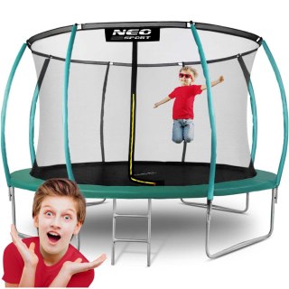 TRAMPOLINA OGRODOWA PROFILOWANA 12FT/374CM Z SIATKĄ WEWNĘTRZNĄ NEO-SPORT