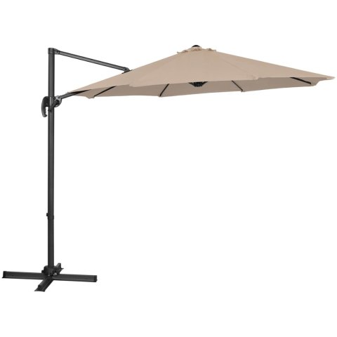 PARASOL OGRODOWY NA WYSIĘGNIKU BOCZNYM UCHYLNY OKRĄGŁY ŚR. 300 CM KREMOWY