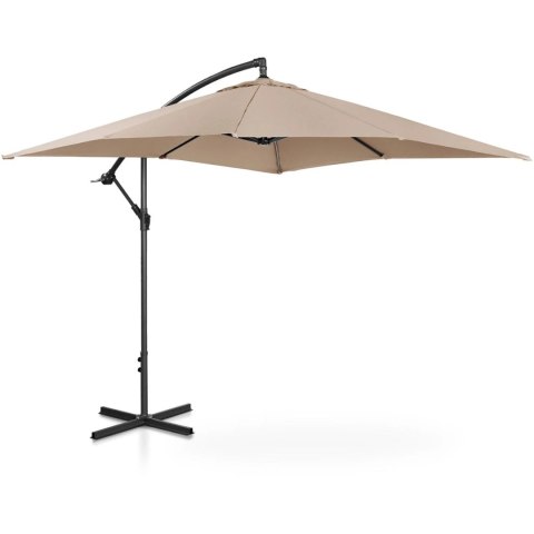 PARASOL OGRODOWY NA WYSIĘGNIKU KWADRATOWY 250 X 250 CM KREMOWY