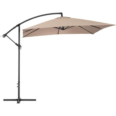 PARASOL OGRODOWY NA WYSIĘGNIKU KWADRATOWY 250 X 250 CM KREMOWY