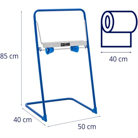 STOJAK PODAJNIK NA CZYŚCIWO PRZEMYSŁOWE PODŁOGOWY SZER. 40 CM ŚR. 50 CM DO 10 KG