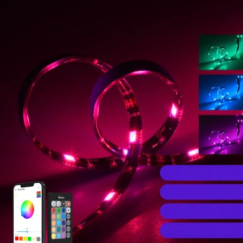 TAŚMA LED INTELIGENTNA WODOODPORNA RGB PILOT ZASILACZ WIFI 5M