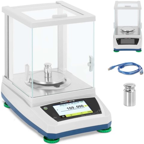 WAGA LABORATORYJNA ANALITYCZNA ZE SZKLANĄ OSŁONĄ PANELEM DOTYKOWYM LCD 200 G / 0.001 G