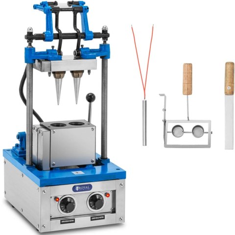 WAFLOWNICA MASZYNA DO WYPIEKU WAFLI ROŻKÓW NA LODY 50 - 60 WAFLI / GODZ. 47 X 112 MM