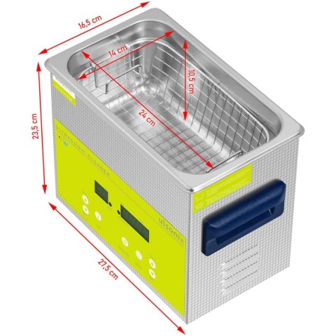 MYJKA WANNA ULTRADŹWIĘKOWA OCZYSZCZACZ LED 3.2 L 120 W