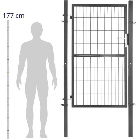 BRAMA FURTKA WEJŚCIOWA OGRODOWA ZE STALI 105 X 211 CM