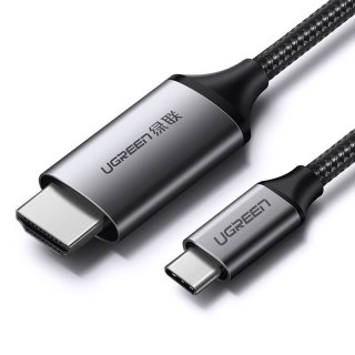 KABEL PRZEWÓD PRZEJŚCIÓWKA HDMI - USB-C 4K 60HZ 1.5M CZARNO-SZARY