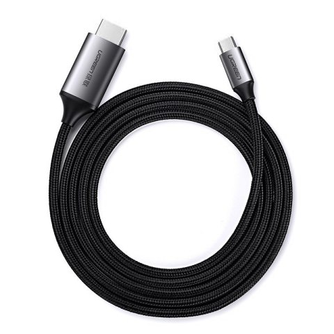 KABEL PRZEWÓD PRZEJŚCIÓWKA HDMI - USB-C 4K 60HZ 1.5M CZARNO-SZARY