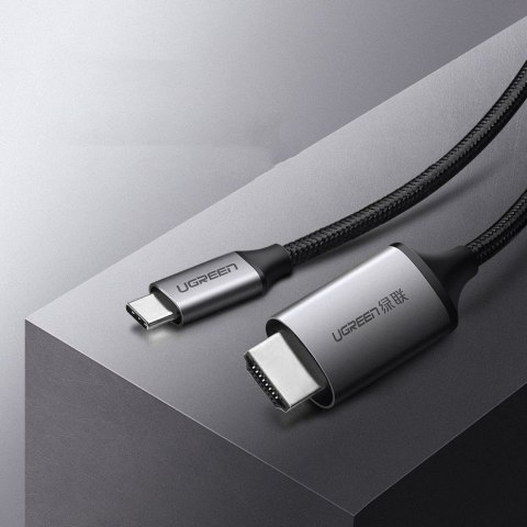 KABEL PRZEWÓD PRZEJŚCIÓWKA HDMI - USB-C 4K 60HZ 1.5M CZARNO-SZARY