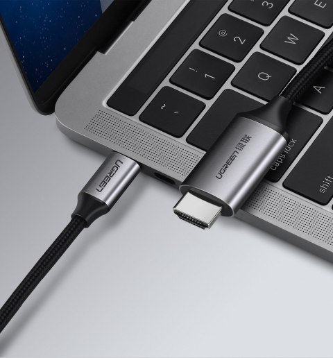 KABEL PRZEWÓD PRZEJŚCIÓWKA HDMI - USB-C 4K 60HZ 1.5M CZARNO-SZARY