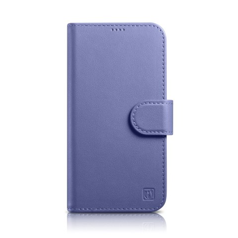 2W1 ETUI SKÓRZANY POKROWIEC Z KLAPKĄ IPHONE 14 PRO MAX ANTI-RFID WALLET CASE JASNOFIOLETOWY