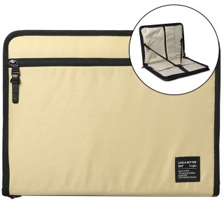 ETUI SASZETKA TORBA ORGANIZER NA LAPTOPA TABLET DO 13'' SMART ZIP POUCH BEŻOWY