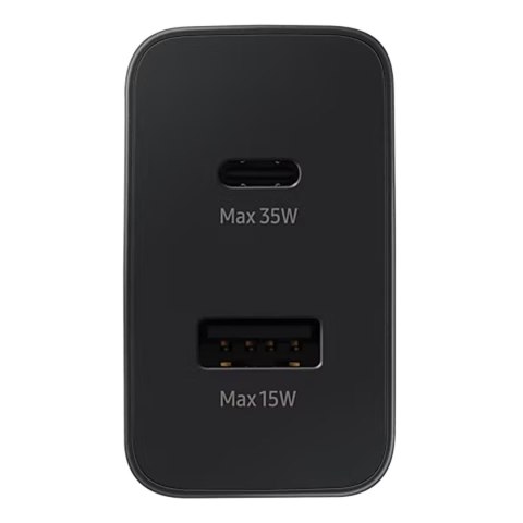 MAŁA ŁADOWARKA SIECIOWA USB-C 35W USB-A 15W CZARNA