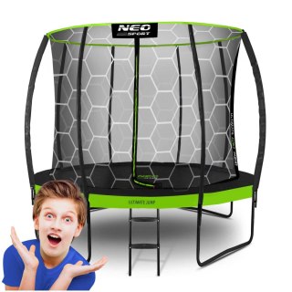 TRAMPOLINA OGRODOWA PROFILOWANA 8FT/252CM Z SIATKĄ WEWNĘTRZNĄ NEO-SPORT