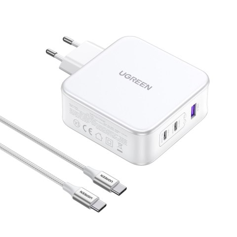 ŁADOWARKA SIECIOWA GAN NEXODE USB-A 2X USB-C 140W + KABEL USB-C 1.5M BIAŁA