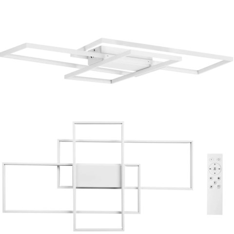 LAMPA SUFITOWA NOWOCZESNA LED Z PILOTEM - 3 PROSTOKĄTY