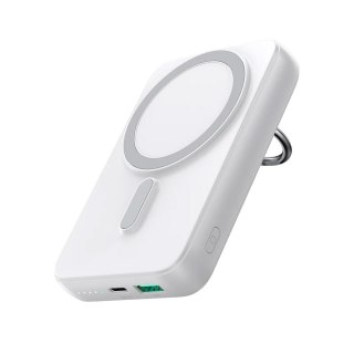 POWERBANK BEZPRZEWODOWY 10000MAH 20W MAGSAFE Z PODSTAWKĄ + KABEL USB-C BIAŁY