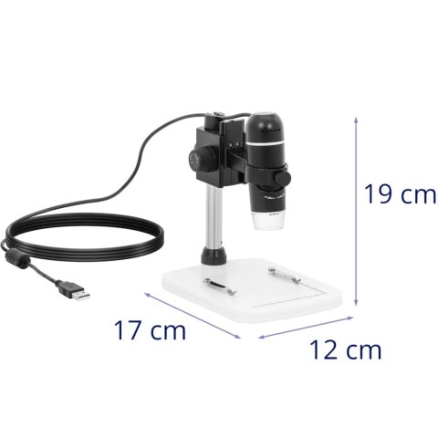 MIKROSKOP CYFROWY Z OŚWIETLENIEM LED POWIĘKSZENIE 10-300X USB