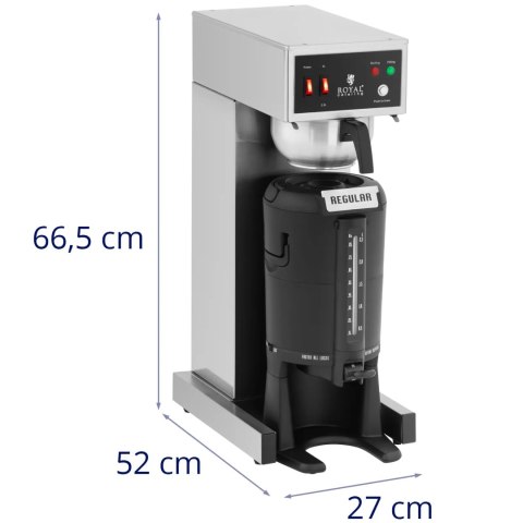 EKSPRES DO KAWY PRZELEWOWY Z POJEMNIKIEM TERMICZNYM Z KRANEM 2.5 L 1900 W