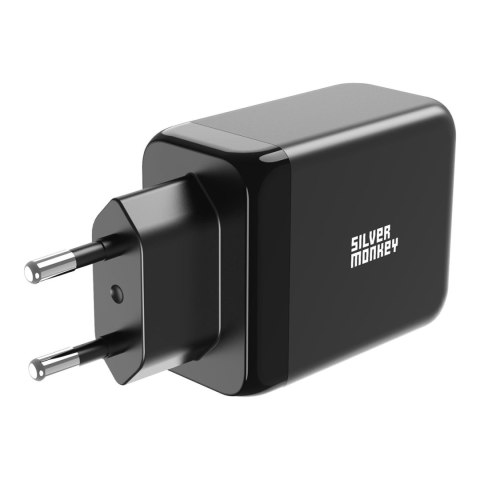 ŁADOWARKA SIECIOWA GAN 65W 2X USB-C PD 1X USB-A QC 3.0 CZARNA