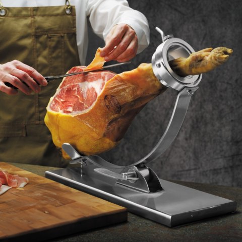 STOJAK UCHWYT DO SZYNKI DOJRZEWAJĄCEJ JAMON SERRANO STALOWY 595 X 215 X 300 MM