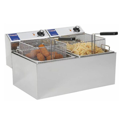 Frytownica gastronomiczna Mastercook 7kW 230V 2 x 8L - Hendi 207307