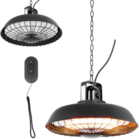 LAMPA GRZEWCZA TARASOWA NA PODCZERWIEŃ WISZĄCA Z PILOTEM 600/1200/1800 W