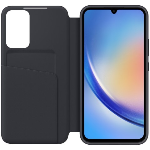 Etui pokrowiec z klapką okienkiem portfel na kartę Galaxy A34 5G Smart View Wallet czarne