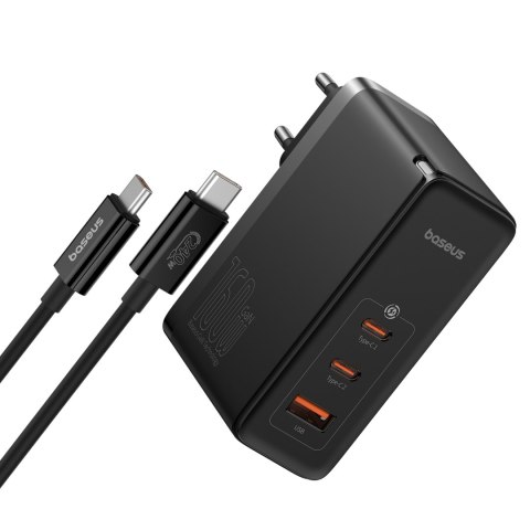 Ładowarka sieciowa PRO 160W GaN GaN5 2x USB-C / USB-A + kabel USB-C czarny