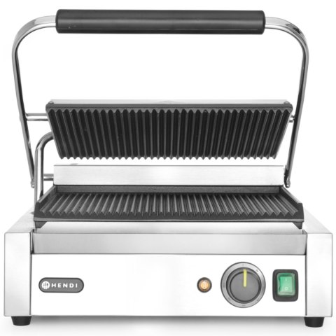 Kontakt grill kontaktowy PANINI ryflowany 2200W - Hendi 263655