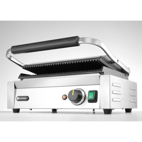 Kontakt grill kontaktowy PANINI ryflowany 2200W - Hendi 263655