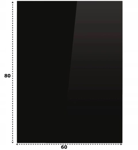 Podstawa szklana hartowana - szyba pod Piec lub Kominek 80x60 cm CZARNA