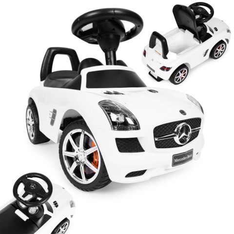 JEŹDZIK, PCHACZ DLA DZIECI MERCEDES SLS AMG BIAŁY