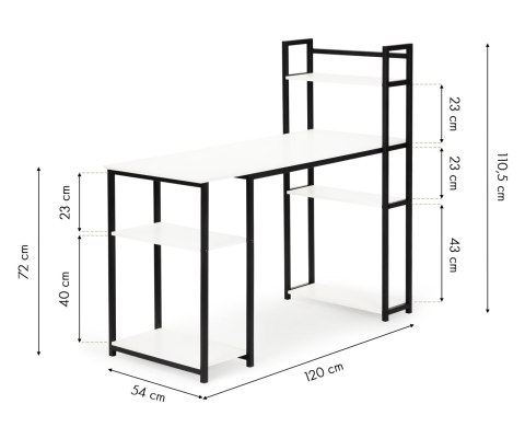 BIURKO KOMPUTEROWE BIUROWE STÓŁ + REGAŁ PÓŁKI LOFT