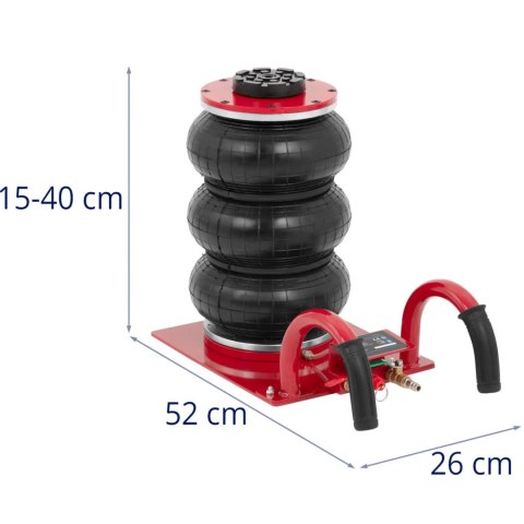 Podnośnik samochodowy pneumatyczny bałwanek 2 uchwyty 150 - 400 mm 3 t